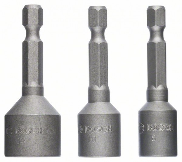 BOSCH STECKSCHLÜSSEL-PACK, 3-TEILIG, 50 MM, 8, 10, 13 MM