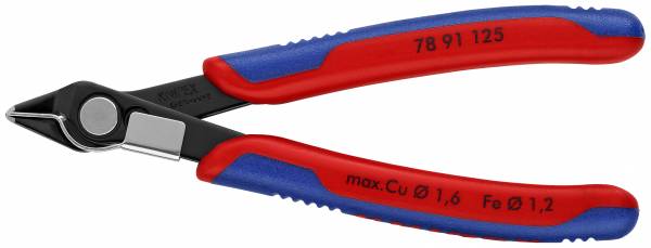 KNIPEX 78 91 125 Electronic Super Knips® 125 mm brüniert mit Mehrkomponenten-Hüllen brüniert