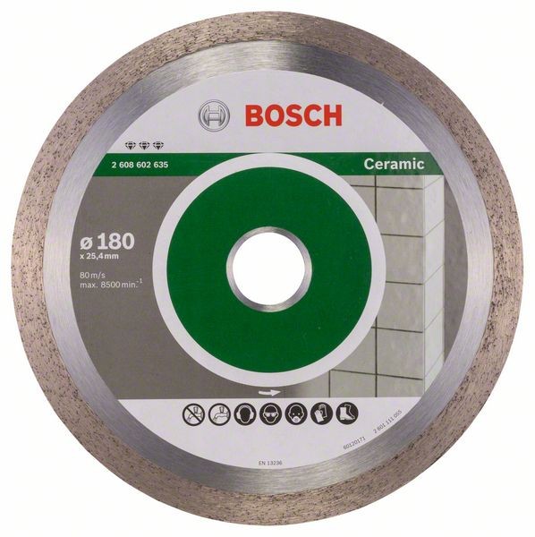 BOSCH DIAMANTTRENNSCHEIBE BEST FOR CERAMIC, 180 X 25,40 X 2,2 X 10 MM
