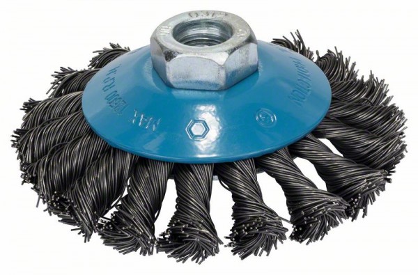 BOSCH KEGELBÜRSTE, GEZOPFTER DRAHT, 0,5 MM, 100 MM, 12 MM, 12500 U/MIN, M 14