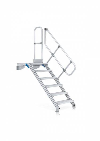 Zarges LM-Treppe mit Plattform 60° 5 Stufen, 800 mm breit, Höhe 1,25 m 40155384