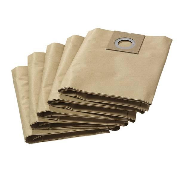 5x Original Kärcher Papierfiltertüten 2-lagig NT 27/1