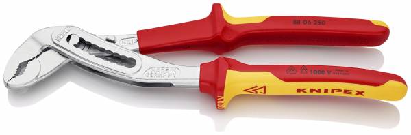 KNIPEX 88 06 250 Alligator® Wasserpumpenzange 250 mm verchromt isoliert mit Mehrkomponenten-Hüllen,