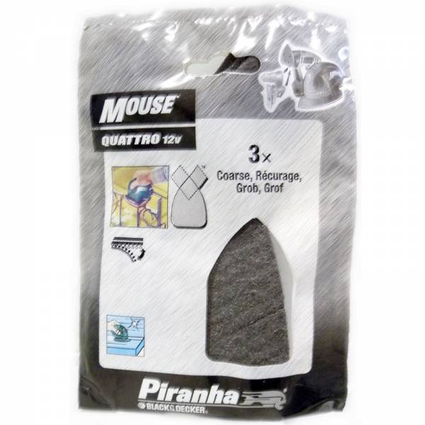 Black & Decker 3x Mouse Poliervlies K7000 X32209 Polier-Vlies
