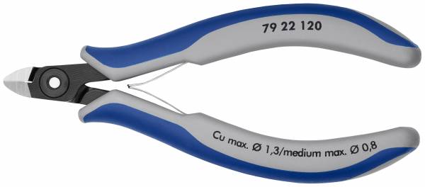 KNIPEX 79 22 120 Präzisions-Elektronik-Seitenschneider 120 mm brüniert mit Mehrkomponenten-Hüllen po