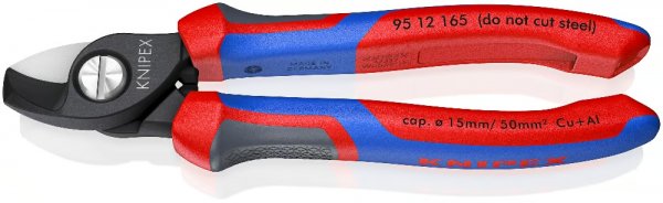 KNIPEX 95 12 165 Kabelschere 165 mm brüniert
