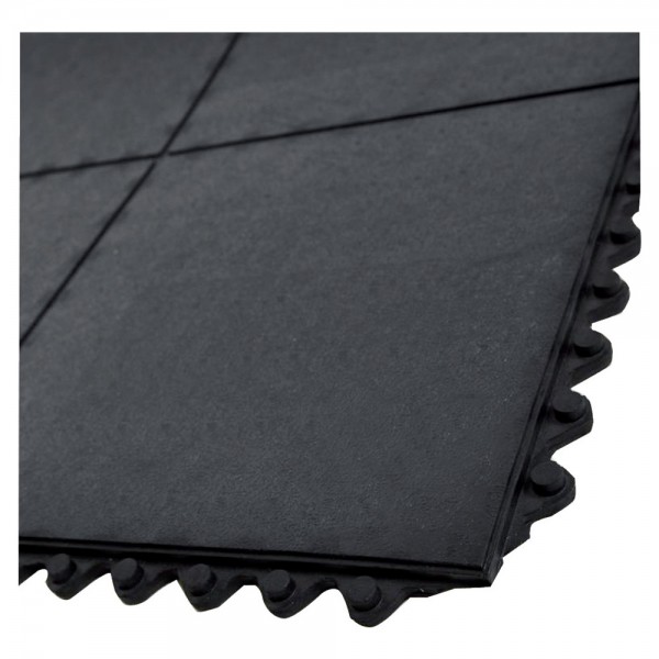 Gummi Steckmatte schwarz offen 900X900X15mm