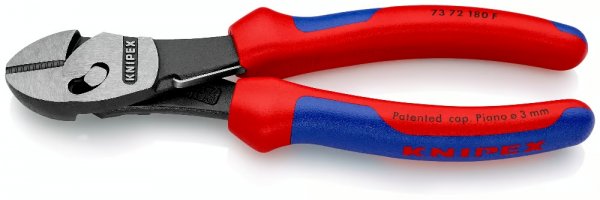 KNIPEX 73 72 180 F TwinForce® Hochleistungs-Seitemit Öffnungsfeder 180 mm
