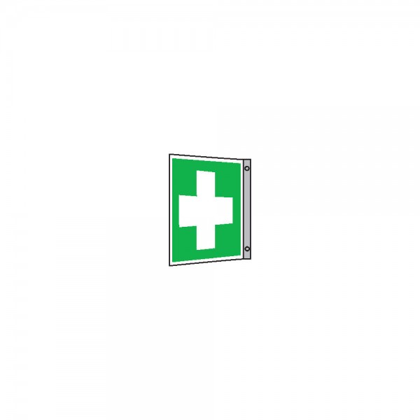 Rettungsschild Alu Erste Hilfe Fa. 200x200