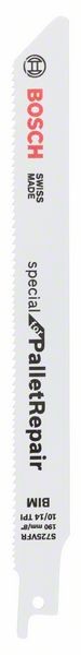 BOSCH SÄBELSÄGEBLATT S 722 VFR, SPECIAL FOR PALLET REPAIR, 190 MM, 1,25 MM, 100ER-PACK