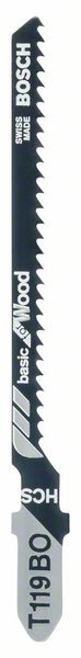 BOSCH STICHSÄGEBLATT T 119 BO, BASIC FOR WOOD, 100ER-PACK