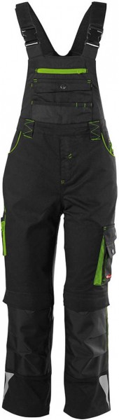 FORTIS Latzhose Kids Performance twenty four 24, schwarz/hellgrün Latz-Hose