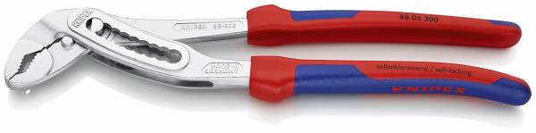 KNIPEX 88 05 300 Alligator® Wasserpumpenzange 300 mm verchromt mit Mehrkomponenten-Hüllen