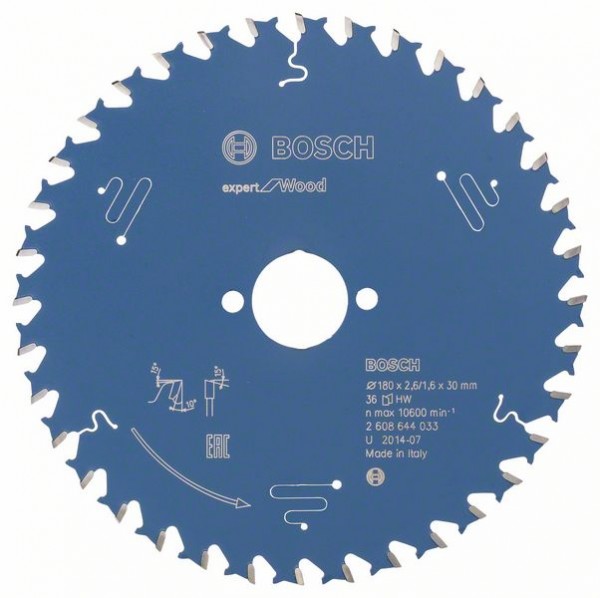 BOSCH KREISSÄGEBLATT EXPERT FOR WOOD, 180 X 30 X 2,6 MM, 36