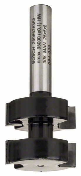 BOSCH FEDERFRÄSER, 8 MM, D1 25 MM, L 5 MM, G 58 MM