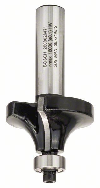 BOSCH ABRUNDFRÄSER 12 MM, R1 12 MM, L 19 MM, G 70 MM