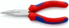 KNIPEX 25 05 140 Flachrundzange mit Schneide Radiozange 140 mm verchromt MPN: 25 05 140