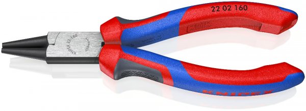 KNIPEX 22 02 160 Rundzange 160 mm schwarz atramentiert poliert