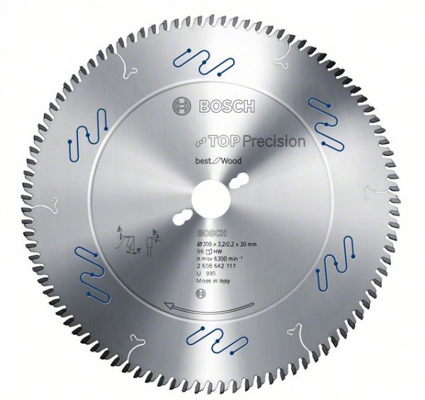 BOSCH KREISSÄGEBLATT TOP PRECISION BEST FOR WOOD, 500 X 30 X 4,4 MM, 60