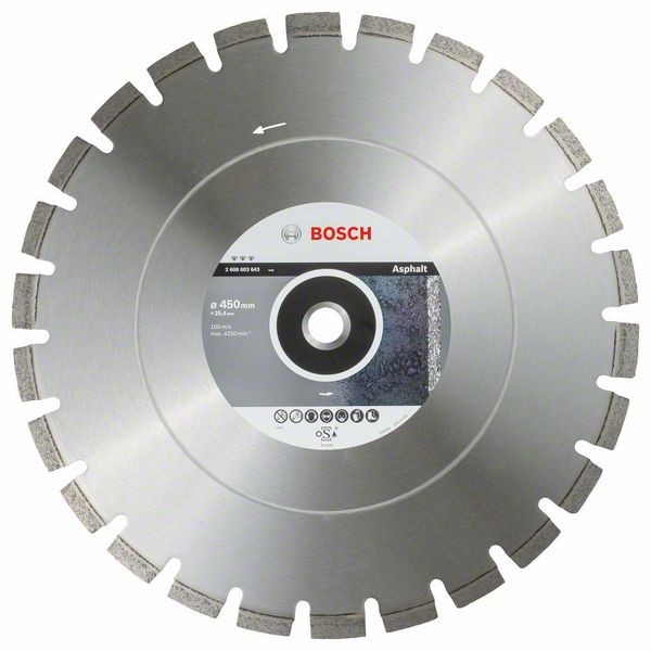 BOSCH DIAMANTTRENNSCHEIBE BEST FOR ASPHALT, 450 X 20,00/25,40 X 3,6 X 12 MM