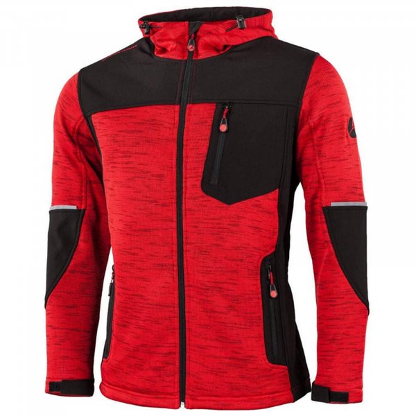 ISM Strick-/Softshelljacke DARBY rot Gr.M 264610-500-M