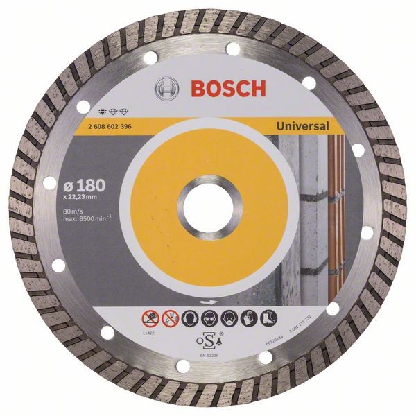 BOSCH DIAMANTTRENNSCHEIBE STANDARD FOR UNIVERSAL TURBO, 180X22,23X2,5X10 MM, 1ER-PACK