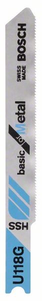 BOSCH STICHSÄGEBLATT U 118 G, BASIC FOR METAL, 3ER-PACK