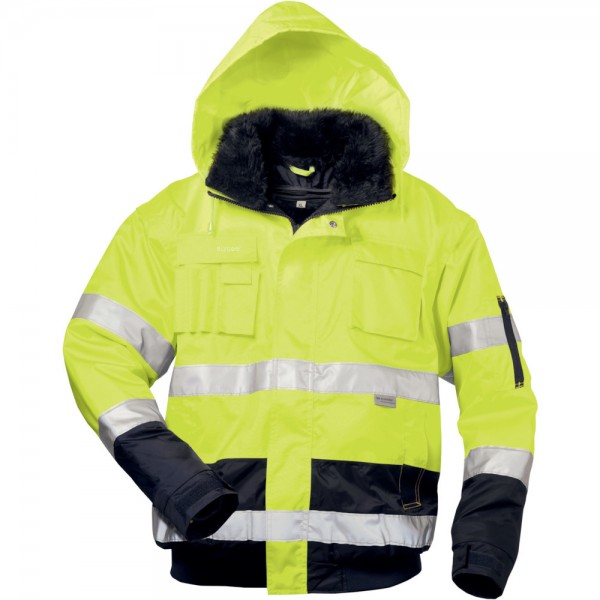 Warnjacke Siegfried, gelb/marine