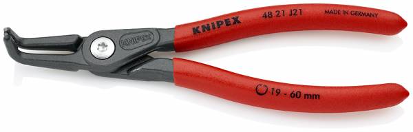 KNIPEX 48 21 J21 Präzisions-Sicherungsringzange für Innenringe in Bohrungen 165 mm grau atramentiert