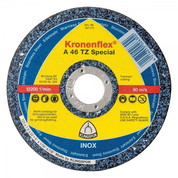 Trennscheibe A46TZ 180x1,6mm ger. Klingspor