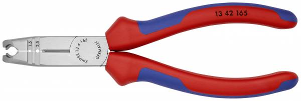 KNIPEX 13 42 165 Abmantelungszange 165 mm schwarz atramentiert mit Mehrkomponenten-Hüllen poliert