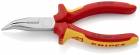 KNIPEX 25 26 160 Flachrundzange mit Schneide (Radiozange) 160 mm verchromt isoliert mit Mehrkomponen MPN: 25 26 160