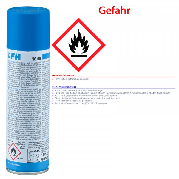 CFH Butan-Nachfüllgas Feu fürerzeuge 250 ml