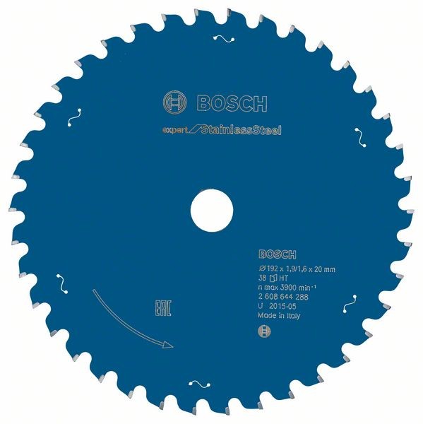BOSCH KREISSÄGEBLATT EXPERT FOR STAINLESS STEEL, 192 X 20 X 1,9 X 38