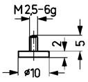 Messeinsatz Stahl Abb.11/10,0mm Käfer