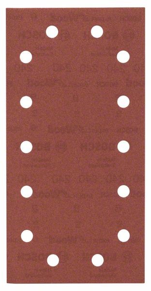 BOSCH SCHLEIFBLATT-SET EXPERT FOR WOOD, 14 LÖCHER, KLETT, 115 X 230 MM, 240, 10er Pack