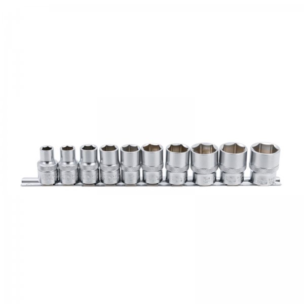 BGS Steckschlüssel-Einsatz-Satz Sechskant Antrieb Innenvierkant 12,5 mm (1/2") 10-tlg. 9113