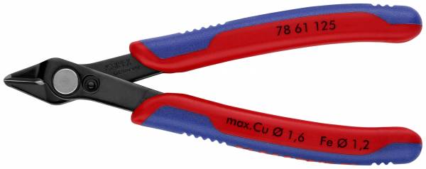 KNIPEX 78 61 125 SB Electronic Super Knips® 125 mm brüniert mit Mehrkomponenten-Hüllen brüniert