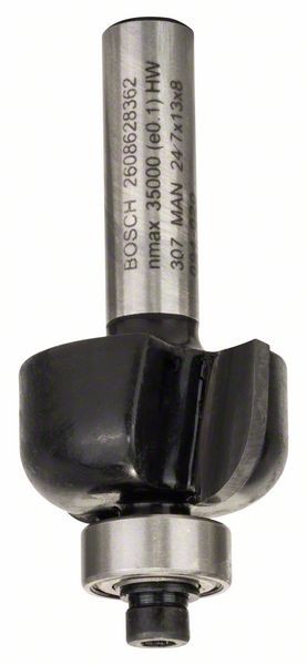 BOSCH HOHLKEHLFRÄSER, 8 MM, R1 6 MM, D 24,7 MM, L 13 MM, G 53 MM