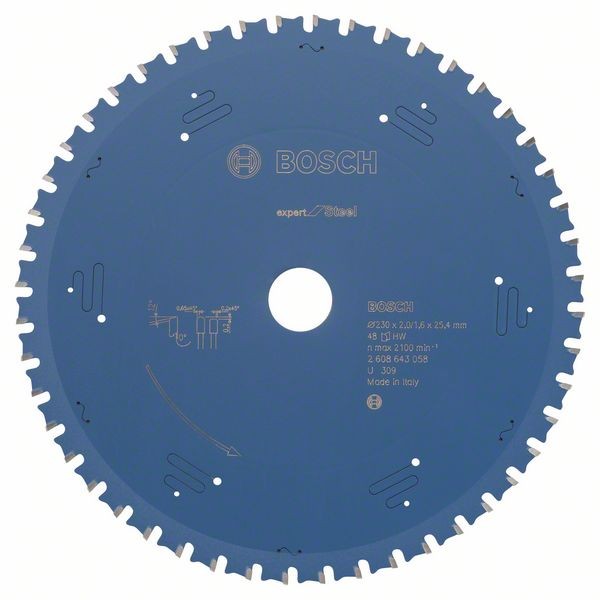 BOSCH KREISSÄGEBLATT EXPERT FOR STEEL, 230 X 25,4 X 2,0 MM, 48