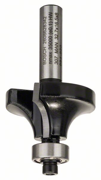 BOSCH ABRUNDFRÄSER 8 MM, R1 10 MM, L 16,5 MM, G 57 MM