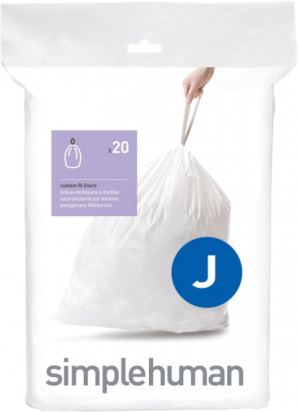 simplehuman Passgenaue Müllbeutel Code J, Pack a 20 CW0169