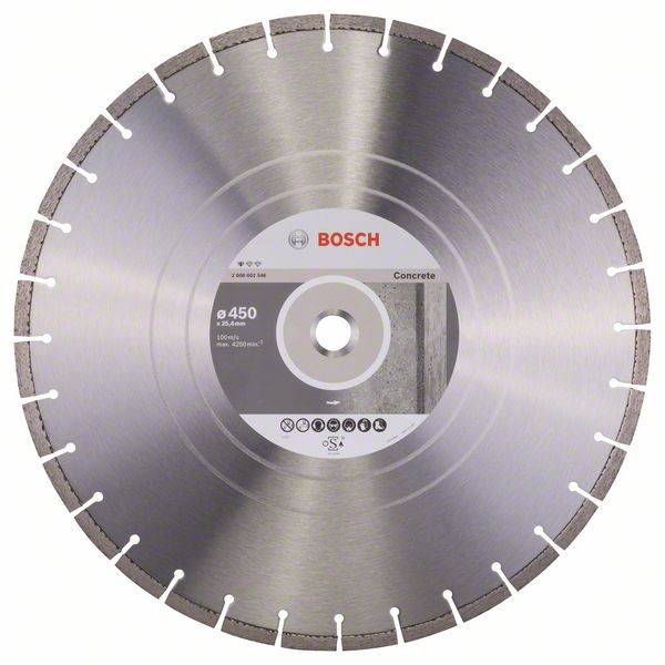 BOSCH DIAMANTTRENNSCHEIBE STANDARD FOR CONCRETE, 450 X 25,40 X 3,6 X 10 MM