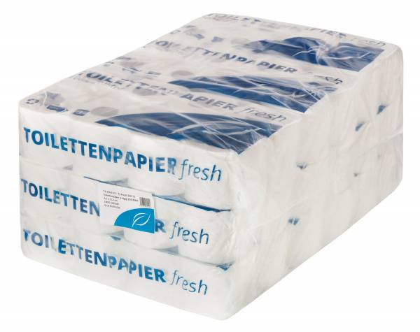 Klopapier 3-lagig 250 Blatt Zellstoff hochweiß 72 Rollen Toilettenpapier 