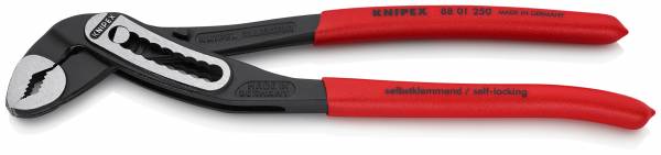 KNIPEX 88 01 250 Alligator® Wasserpumpenzange 250 mm schwarz atramentiert mit rutschhemmendem Kunst