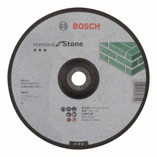 BOSCH TRENNSCHEIBE GEKRÖPFT STANDARD FOR STONE C 30 S BF, 230 MM, 22,23 MM, 3,0 MM