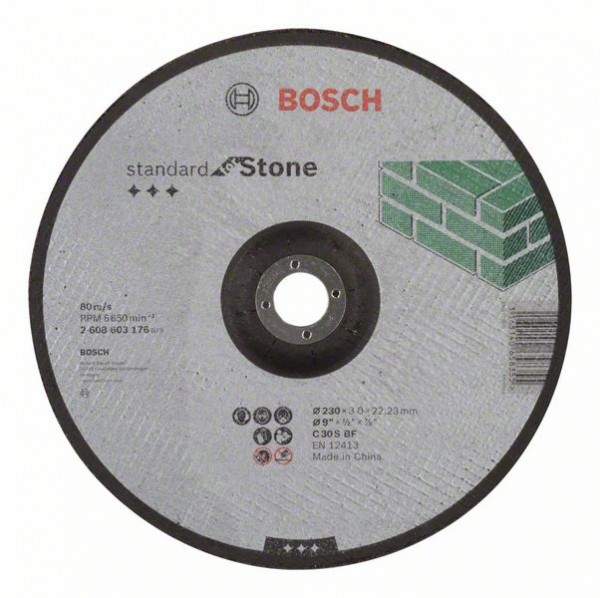 BOSCH TRENNSCHEIBE GEKRÖPFT STANDARD FOR STONE C 30 S BF, 230 MM, 22,23 MM, 3,0 MM