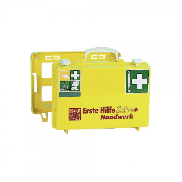 Erste-Hilfe-Koffer Extra+Handwerk, DIN 13157, gelb