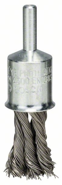 BOSCH PINSELBÜRSTE, EDELSTAHL, GEZOPFTER DRAHT, 0,35 MM, 19 MM, 4500 U/ MIN