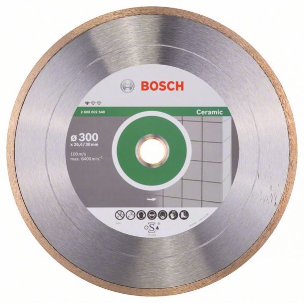 BOSCH DIAMANTTRENNSCHEIBE STANDARD FOR CERAMIC, 300 X 30 + 25,40 X 2 X 7 MM